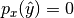 p_x(\hat{y}) = 0