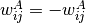 w_{ij}^A=-w_{ij}^A