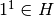 1^1 \in H
