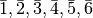 \bar{1},\bar{2},\bar{3},\bar{4},\bar{5},\bar{6}