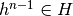 h^{n-1}\in H