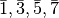 \bar{1},\bar{3},\bar{5},\bar{7}