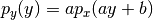 p_y(y) = a p_x(ay+b)