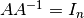 AA^{-1}=I_n