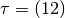 \tau = (1 2)