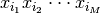 x_{i_1}x_{i_2}\cdot\cdot\cdot x_{i_M}