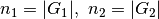 n_1=|G_1|,\ n_2=|G_2|