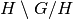 H\setminus G/H